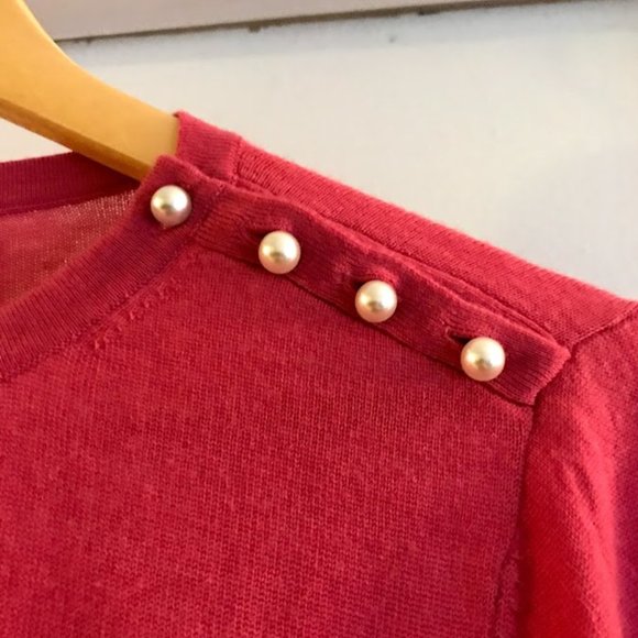 Hot pink sweater (Ann Taylor, M) - Picture 2 of 4